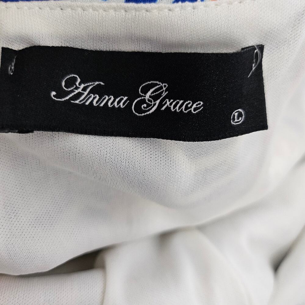 Anna Grace midi dress spaghetti straps A-line sz L - Picture 5 of 7